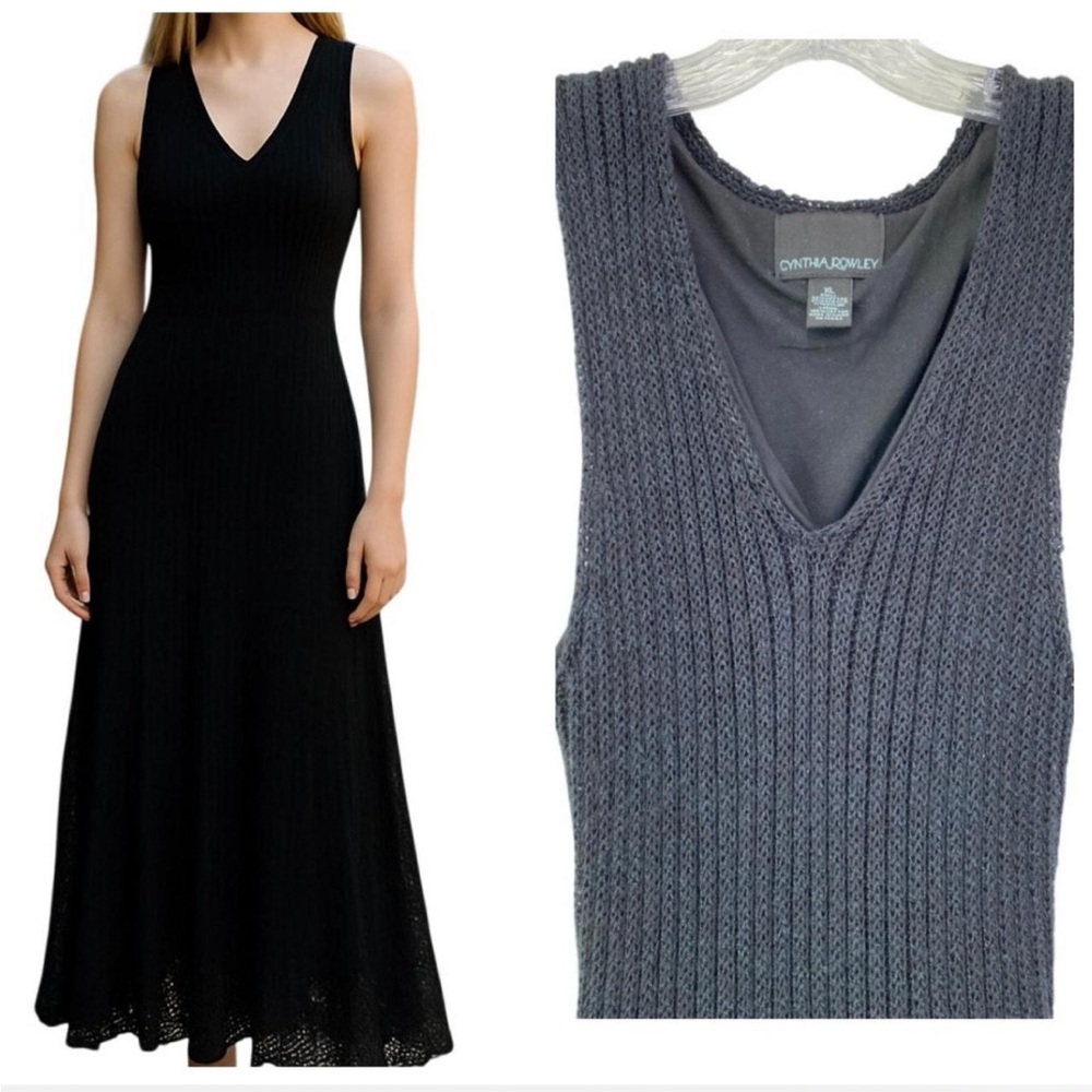 NWT Cynthia Rowley Knit Black Dress